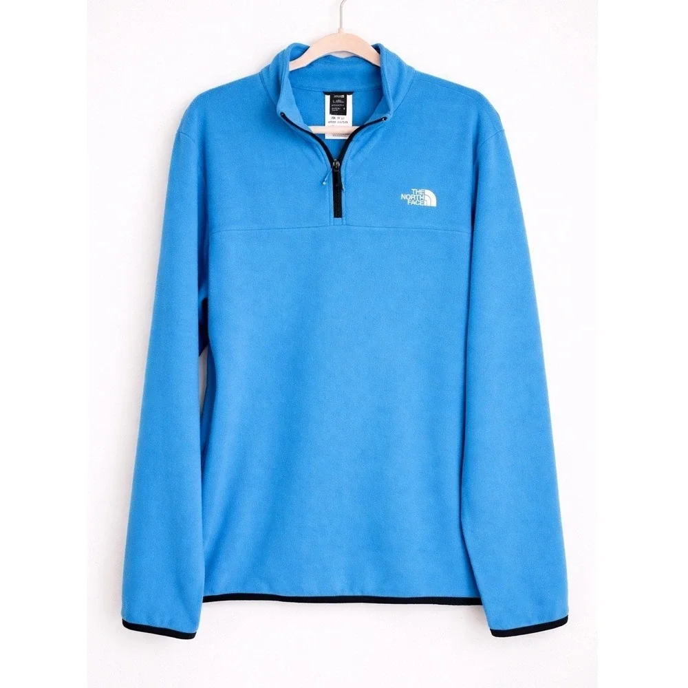 The North Face New Mens Anchor 1/4 Zip Fleece Pullover Blue SZ XL Gorpcore